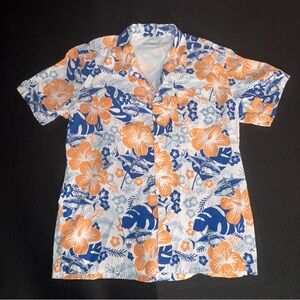 Columbia PFG Vented Hawaiian Floral Button Up Short Sleeve Shirt, Size Large